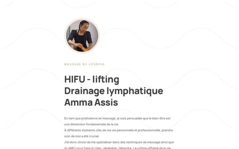 masseuse a domicile marseille|Massage by Josepha : Drainage lymphatique